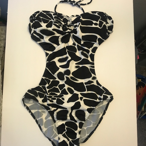 animal print monokini